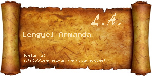 Lengyel Armanda névjegykártya